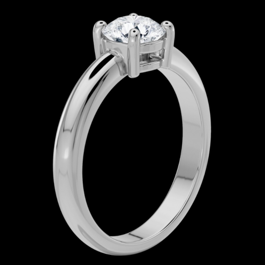 Comprar Por Categoria Loyal.e Paris | Anillo De Compromiso Amak Solitario Con Diamante Creado · Entrega Rapida Blanco