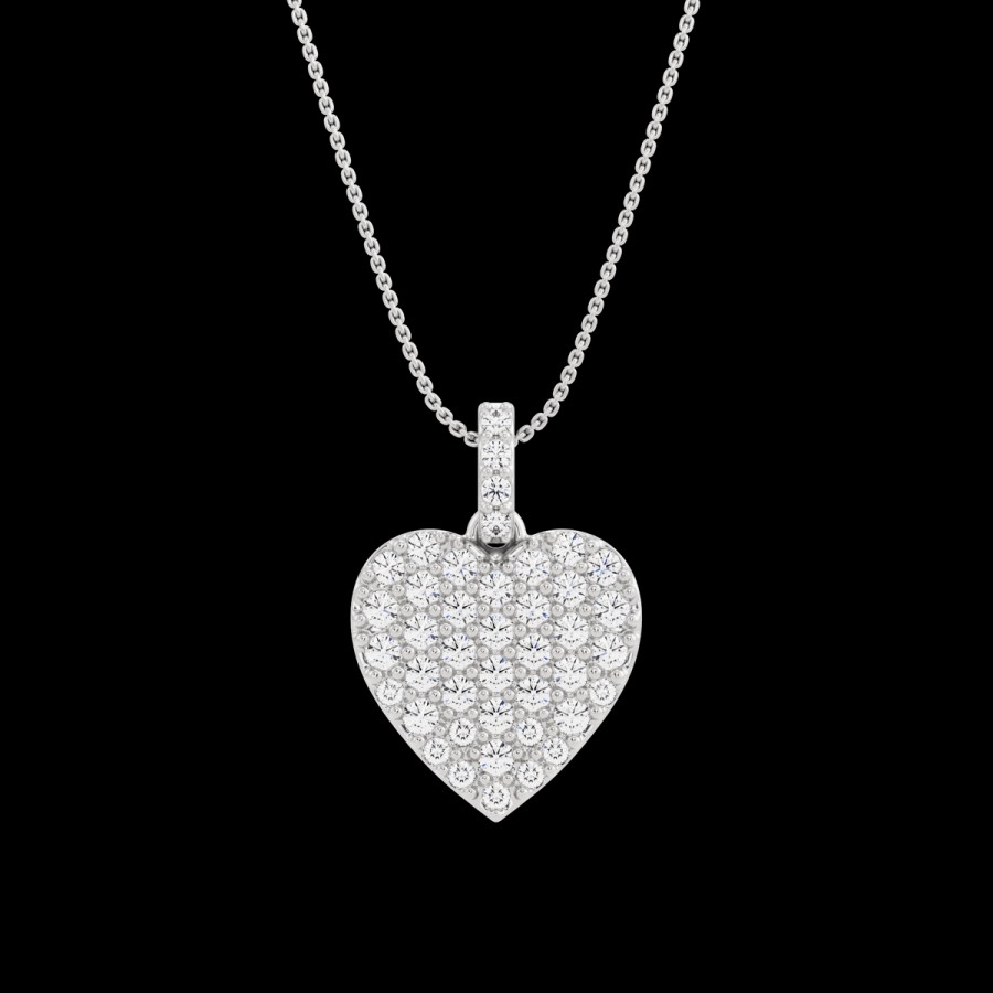 Comprar Por Categoria Loyal.e Paris | Colgante Scanno De Pave Plano De Diamantes Creados · Entrega Rapida Blanco