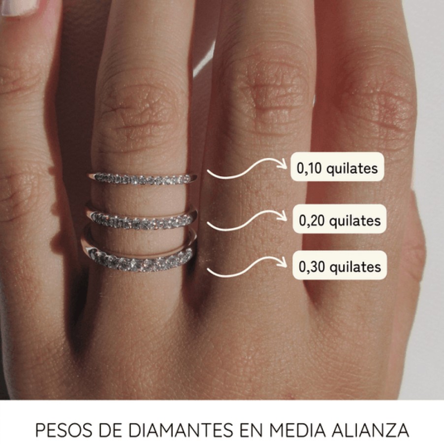 Comprar Por Categoria Loyal.e Paris | Alianza Caligo Con Diamantse Creados · Entrega Rapida Blanco