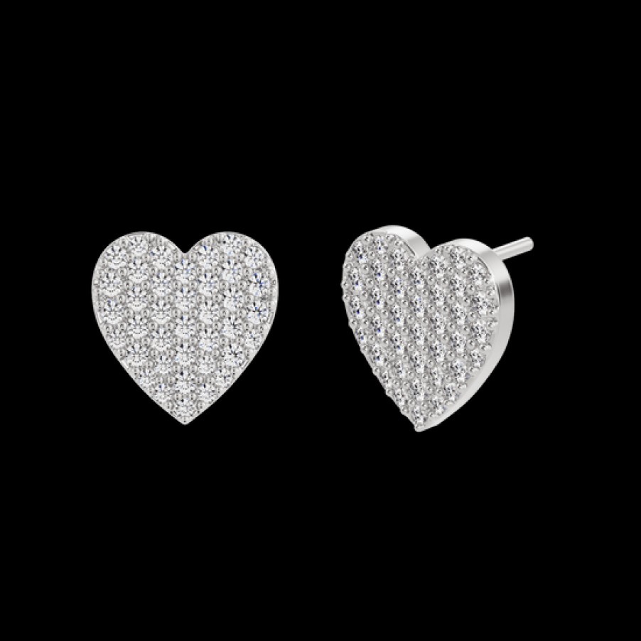 Pendientes Loyal.e Paris | Pendientes Scanno De Pave Plano De Diamantes Creados