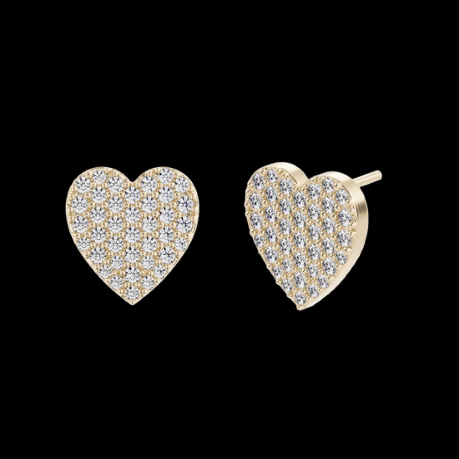 Pendientes Loyal.e Paris | Pendientes Scanno De Pave Plano De Diamantes Creados